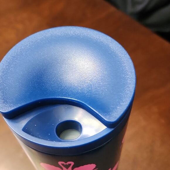 Lilly Pulitzer Dark Blue w/ Flamingos Stainless Steel Tumbler NWT - Picture 5 of 7